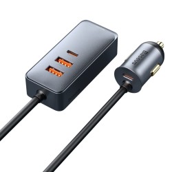 INCARCATOR auto Baseus Share Together PPS , 2 x USB max. 3A si 2 x USB Type-C max 3A, total output 120W, lungime cablu 1.5m, pt.