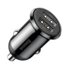INCARCATOR auto Baseus Grain Pro, 2 x USB (USB1 Output 5V/2.4A, USB2 Output: 5V/2.4A) pt. bricheta auto, black "CCALLP-01" (timb