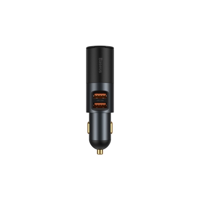INCARCATOR auto Baseus Share Together, 2 x USB Output 5V/3A, 1 x bricheta auto, total output 120W, pt. bricheta auto, gri "CCBT-