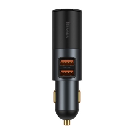 INCARCATOR auto Baseus Share Together, 2 x USB Output 5V/3A, 1 x bricheta auto, total output 120W, pt. bricheta auto, gri "CCBT-