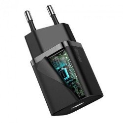 INCARCATOR retea Baseus Super Si, Quick Charge 20W, 1 x USB Type-C 5V/3A max, include cablu USB Type-C la Lightning Iphone 1m, n