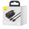 INCARCATOR retea Baseus Super Si, Quick Charge 20W, 1 x USB Type-C 5V/3A max, include cablu USB Type-C la Lightning Iphone 1m, n