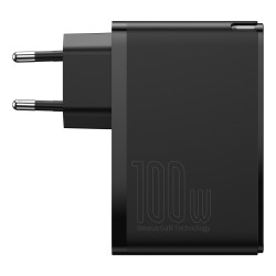 INCARCATOR retea Baseus GaN2 Pro, Quick Charge 3.0 100W, 2 x USB Type-C 5V/3A max, 2 x USB 5V/3A max, negru "CCGAN2P-L01" (timbr