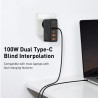 INCARCATOR retea Baseus GaN2 Pro, Quick Charge 3.0 100W, 2 x USB Type-C 5V/3A max, 2 x USB 5V/3A max, negru "CCGAN2P-L01" (timbr