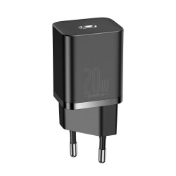 INCARCATOR retea Baseus Super Si, Quick Charge 20W, 1 x USB Type-C 5V/3A max, negru "CCSUP-B01" (timbru verde 0.18 lei) - 695315