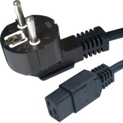 CABLU alimentare GEMBIRD 1.8m, intrare Shucko, iesire C19, 16A, bulk, black, "PC-186-C19" (timbru verde 0.18 lei)