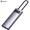 DOCKING Station Baseus Metal Gleam,conec PC USB-C, USB 3.0x3, RJ-45 Gigabit LANx1, USB-Cx1 PD 100W 5V/9V/14.5V/20V 5A (Max.), HD