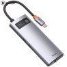 DOCKING Station Baseus Metal Gleam,conec PC USB-C, USB 3.0x3, RJ-45 Gigabit LANx1, USB-Cx1 PD 100W 5V/9V/14.5V/20V 5A (Max.), HD