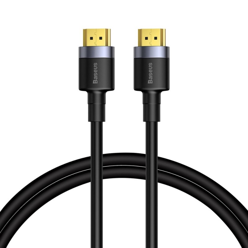 CABLU video Baseus Cafule, HDMI (T) la HDMI (T), rezolutie maxima 4K UHD (3840 x 2160) la 60 Hz, conectori auriti, 2m, negru "CA