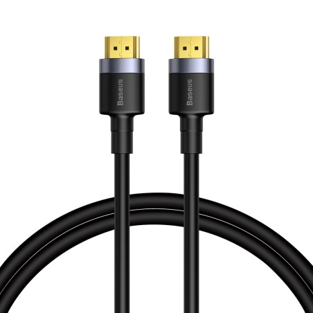 CABLU video Baseus Cafule, HDMI (T) la HDMI (T), rezolutie maxima 4K UHD (3840 x 2160) la 60 Hz, conectori auriti, 2m, negru "CA