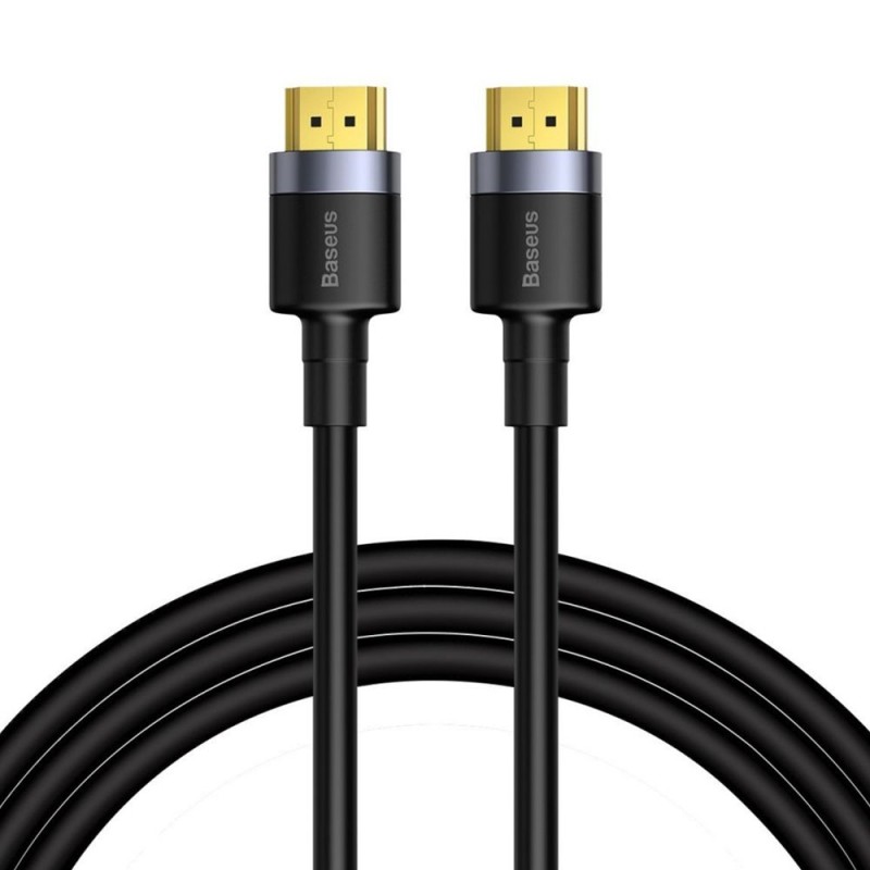 CABLU video Baseus Cafule, HDMI (T) la HDMI (T), rezolutie maxima 4K UHD (3840 x 2160) la 60 Hz, conectori auriti, 3m, negru "CA