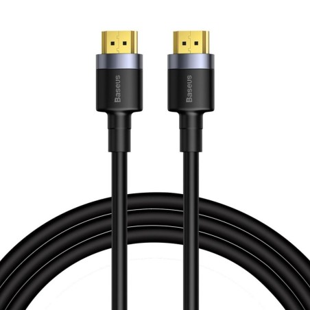 CABLU video Baseus Cafule, HDMI (T) la HDMI (T), rezolutie maxima 4K UHD (3840 x 2160) la 60 Hz, conectori auriti, 3m, negru "CA