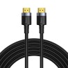 CABLU video Baseus Cafule, HDMI (T) la HDMI (T), rezolutie maxima 4K UHD (3840 x 2160) la 60 Hz, conectori auriti, 5m, negru "CA