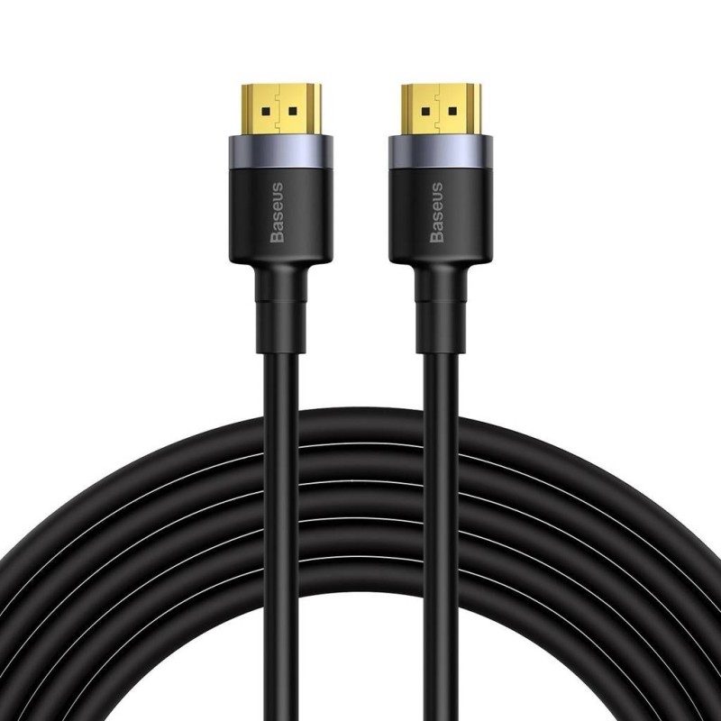 CABLU video Baseus Cafule, HDMI (T) la HDMI (T), rezolutie maxima 4K UHD (3840 x 2160) la 60 Hz, conectori auriti, 5m, negru "CA