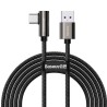 CABLU alimentare si date Baseus Legend Elbow, Fast Charging Data Cable pt. smartphone, USB la USB Type-C 66W, braided, 2m, negru