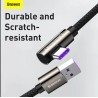 CABLU alimentare si date Baseus Legend Elbow, Fast Charging Data Cable pt. smartphone, USB la USB Type-C 66W, braided, 2m, negru