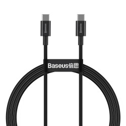 CABLU alimentare si date Baseus Superior, Fast Charging Data Cable pt. smartphone, USB Type-C la USB Type-C 100W, 1m, negru "CAT