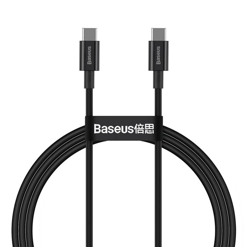 CABLU alimentare si date Baseus Superior, Fast Charging Data Cable pt. smartphone, USB Type-C la USB Type-C 100W, 1m, negru "CAT