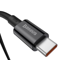 CABLU alimentare si date Baseus Superior, Fast Charging Data Cable pt. smartphone, USB Type-C la USB Type-C 100W, 1m, negru "CAT