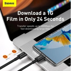 CABLU alimentare si date Baseus Superior, Fast Charging Data Cable pt. smartphone, USB Type-C la USB Type-C 100W, 2m, alb "CATYS