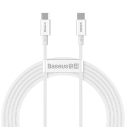 CABLU alimentare si date Baseus Superior, Fast Charging Data Cable pt. smartphone, USB Type-C la USB Type-C 100W, 2m, alb "CATYS