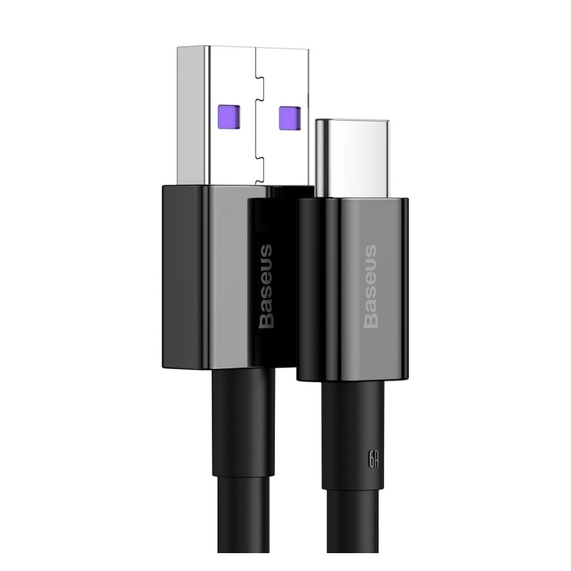 CABLU alimentare si date Baseus Superior, Fast Charging Data Cable pt. smartphone, USB la USB Type-C 66W, 2m, negru "CATYS-A01" 