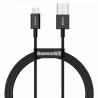 CABLU alimentare si date Baseus Superior, Fast Charging Data Cable pt. smartphone, USB la Lightning Iphone 2.4A, 1m, negru "CALY