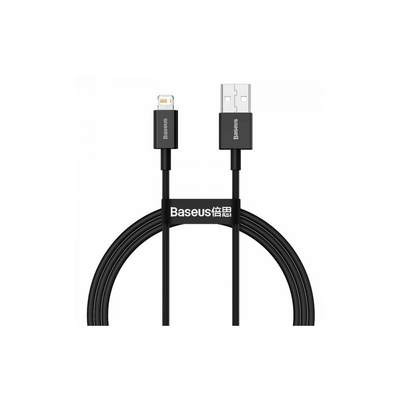 CABLU alimentare si date Baseus Superior, Fast Charging Data Cable pt. smartphone, USB la Lightning Iphone 2.4A, 1m, negru "CALY