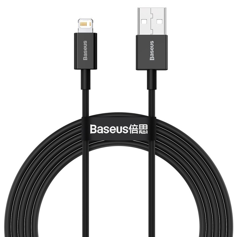 CABLU alimentare si date Baseus Superior, Fast Charging Data Cable pt. smartphone, USB la Lightning Iphone 2.4A, 2m, negru "CALY