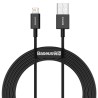 CABLU alimentare si date Baseus Superior, Fast Charging Data Cable pt. smartphone, USB la Lightning Iphone 2.4A, 2m, negru "CALY