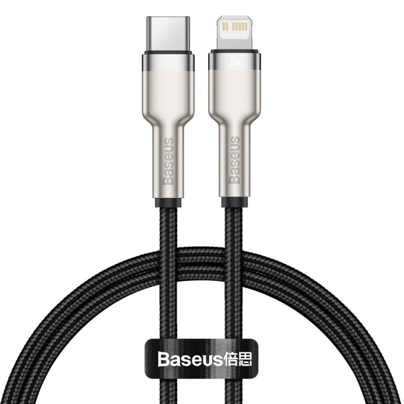 CABLU alimentare si date Baseus Cafule Metal, Fast Charging Data Cable pt. smartphone, USB Type-C la Lightning Iphone PD 20W, br