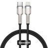 CABLU alimentare si date Baseus Cafule Metal, Fast Charging Data Cable pt. smartphone, USB Type-C la Lightning Iphone PD 20W, br