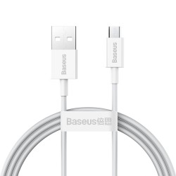 CABLU alimentare si date Baseus Superior, Fast Charging Data Cable pt. smartphone, USB la Micro-USB 2A, 1m, alb "CAMYS-02" (timb
