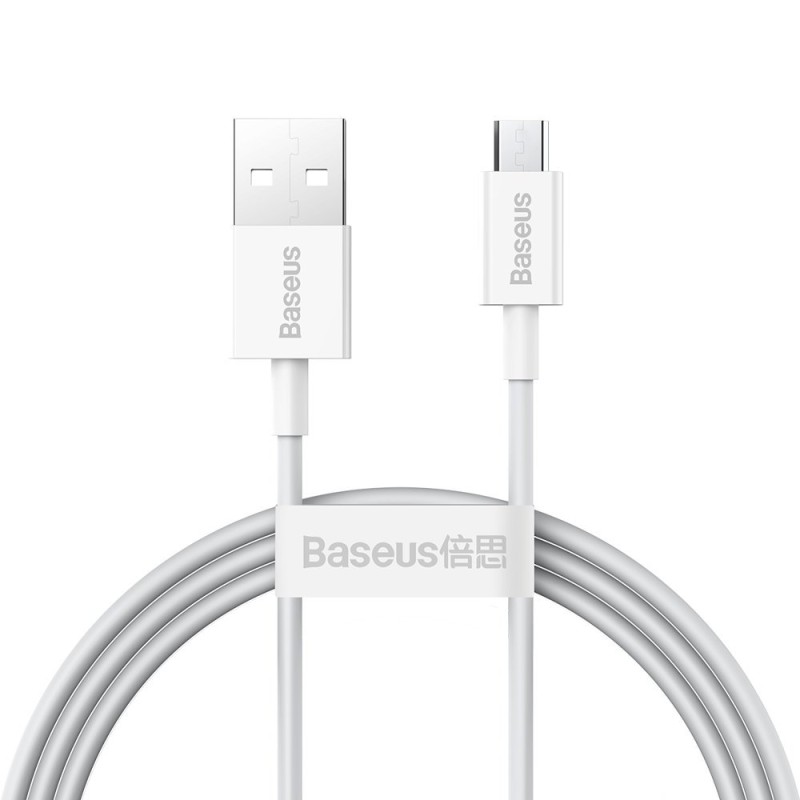CABLU alimentare si date Baseus Superior, Fast Charging Data Cable pt. smartphone, USB la Micro-USB 2A, 1m, alb "CAMYS-02" (timb