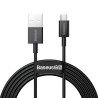 CABLU alimentare si date Baseus Superior, Fast Charging Data Cable pt. smartphone, USB la Micro-USB 2A, 2m, negru "CAMYS-A01" (t