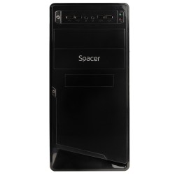 CARCASA SPACER, Mini Tower, mATX, "MOON", 450 (230W for 450 Desktop PC), USB 2.0 x 4, Jack 3.5mm x 2, "SPC-MOON" (timbru verde 0