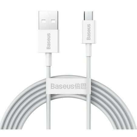 CABLU alimentare si date Baseus Superior, Fast Charging Data Cable pt. smartphone, USB la Micro-USB 2A, 2m, alb "CAMYS-A02" (tim