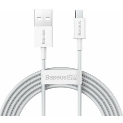 CABLU alimentare si date Baseus Superior, Fast Charging Data Cable pt. smartphone, USB la Micro-USB 2A, 2m, alb "CAMYS-A02" (tim
