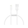CABLU alimentare si date Baseus Superior, Fast Charging Data Cable pt. smartphone, USB la Lightning Iphone 2.4A, 0.25m, alb "CAL