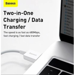 CABLU alimentare si date Baseus Superior, Fast Charging Data Cable pt. smartphone, USB la Lightning Iphone 2.4A, 0.25m, alb "CAL