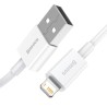 CABLU alimentare si date Baseus Superior, Fast Charging Data Cable pt. smartphone, USB la Lightning Iphone 2.4A, 1m, alb "CALYS-