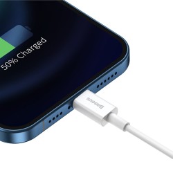 CABLU alimentare si date Baseus Superior, Fast Charging Data Cable pt. smartphone, USB la Lightning Iphone 2.4A, 1m, alb "CALYS-