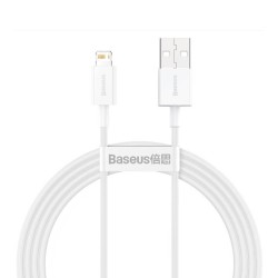 CABLU alimentare si date Baseus Superior, Fast Charging Data Cable pt. smartphone, USB la Lightning Iphone 2.4A, 1.5m, alb "CALY