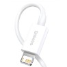 CABLU alimentare si date Baseus Superior, Fast Charging Data Cable pt. smartphone, USB la Lightning Iphone 2.4A, 1.5m, alb "CALY