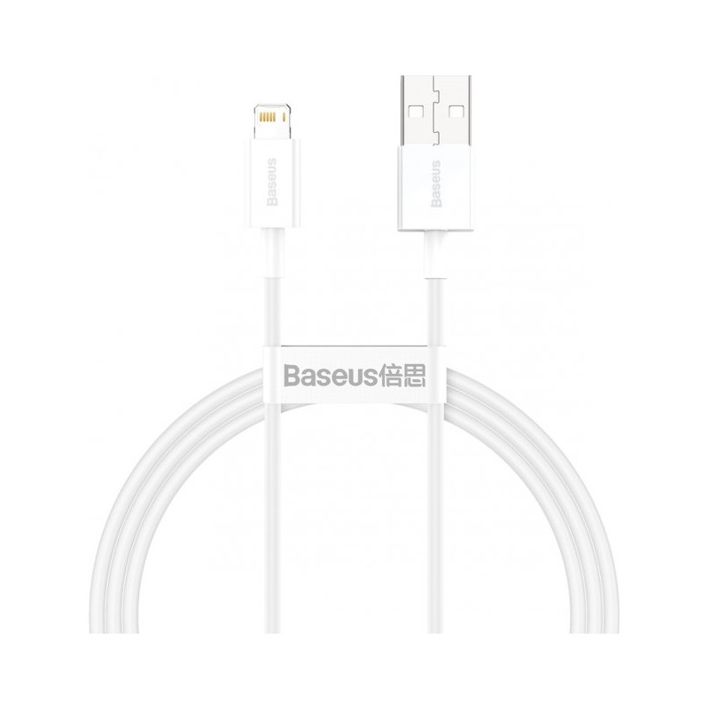 CABLU alimentare si date Baseus Superior, Fast Charging Data Cable pt. smartphone, USB la Lightning Iphone 2.4A, 2m, alb "CALYS-