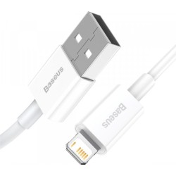 CABLU alimentare si date Baseus Superior, Fast Charging Data Cable pt. smartphone, USB la Lightning Iphone 2.4A, 2m, alb "CALYS-