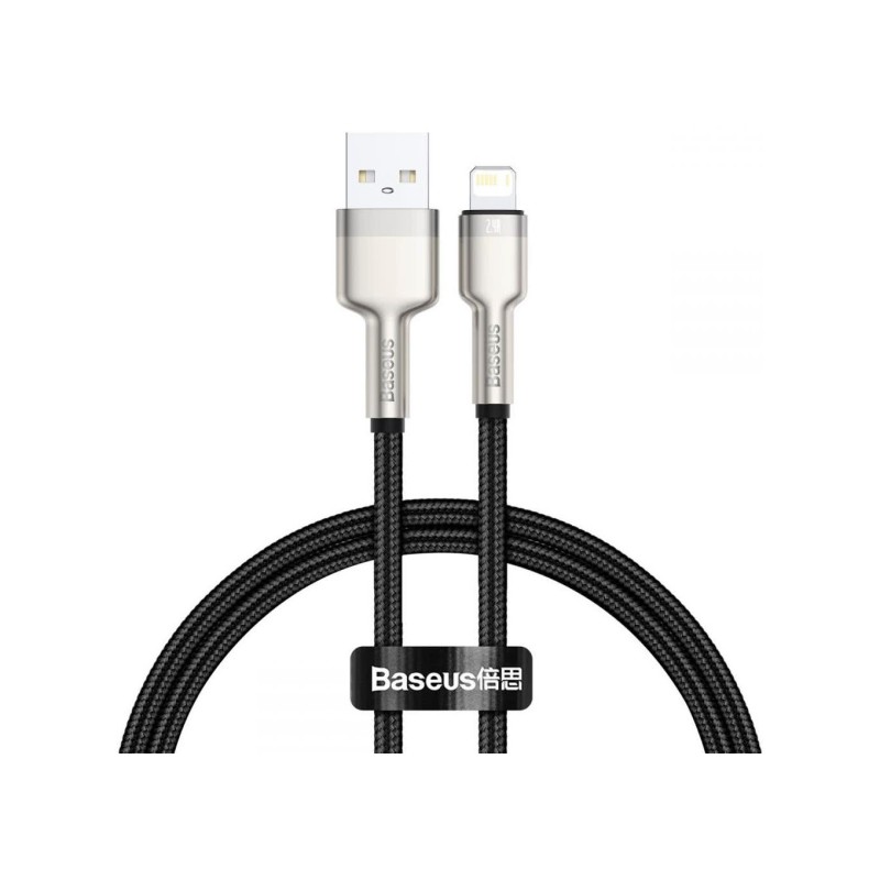 CABLU alimentare si date Baseus Cafule Metal, Fast Charging Data Cable pt. smartphone, USB la Lightning Iphone 2.4A, braided, 0.