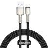 CABLU alimentare si date Baseus Cafule Metal, Fast Charging Data Cable pt. smartphone, USB la Lightning Iphone 2.4A, braided, 1m