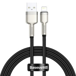 CABLU alimentare si date Baseus Cafule Metal, Fast Charging Data Cable pt. smartphone, USB la Lightning Iphone 2.4A, braided, 1m