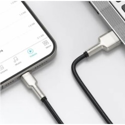CABLU alimentare si date Baseus Cafule Metal, Fast Charging Data Cable pt. smartphone, USB la Lightning Iphone 2.4A, braided, 1m